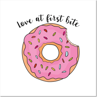 Love At First Bite- Tasty Funny Donut Posters and Art